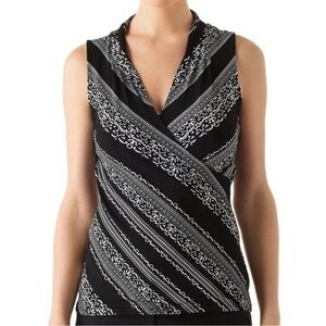 White House Black Market faux wrap blouse (XL)